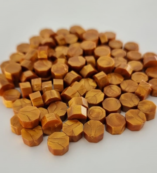 Ceara caramel sidefat pentru sigilii invitatie de nunta botez - 100 buc/pachet [2]