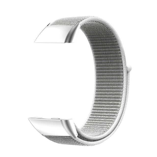 Curea din material textil cu arici compatibila Huawei Band 6/ Honour Band 6 Smartwatch, Quick Release, Alb [1]