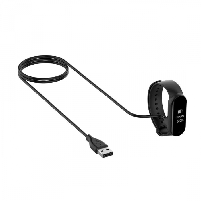 Cablu de incarcare cu magnet pentru bratara fitness xiaomi mi band 5 / Mi Band 6, USB, Negru [5]
