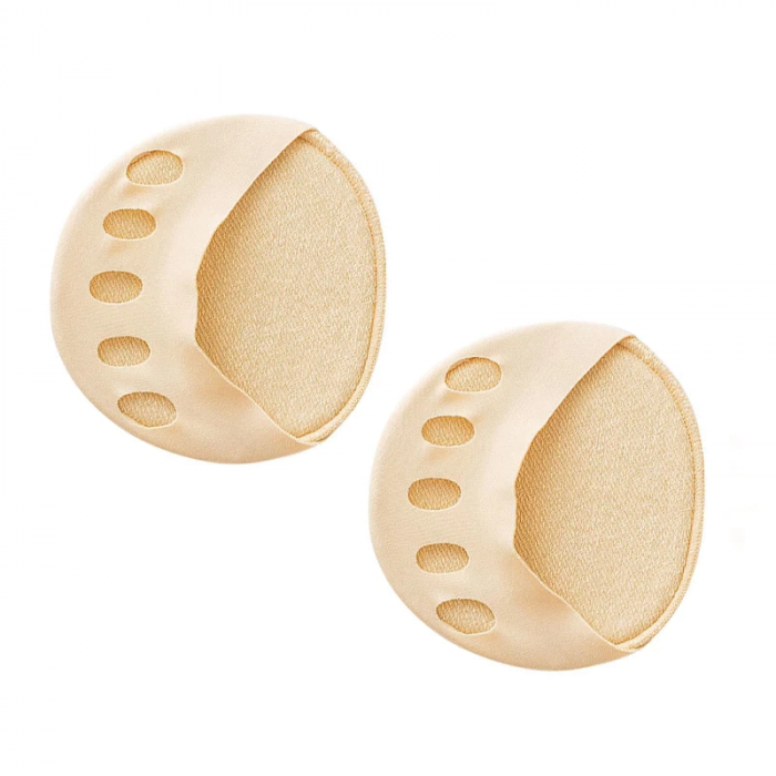 Set 2 Branturi suport metatarsiene antepicior pentru femei pentru pantofi cu toc inalt, absortie durere, Crem [3]