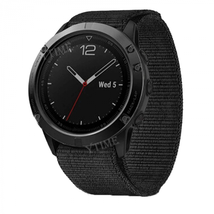 Bratara Quick Release 26mm material textil cu arici pentru smartwatch Garmin Fenix 6X / 6x pro solar/ 5x / 5x Puls / Fenix 3 / 3 HR / 3 sapphire / Fenix 7X/ Fenix 7X PRO/ D2 Bravo / Quaitx3 / Tactix B [1]