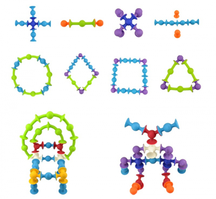 Stickeez Ventuze Super Gigant, Multicolor, 3 cm, + 6 luni [10]