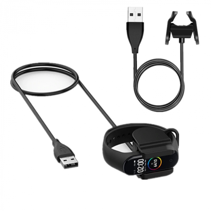 Cablu de incarcare cu prindere directa pentru bratara fitness xiaomi mi band 4, usb , negru [7]
