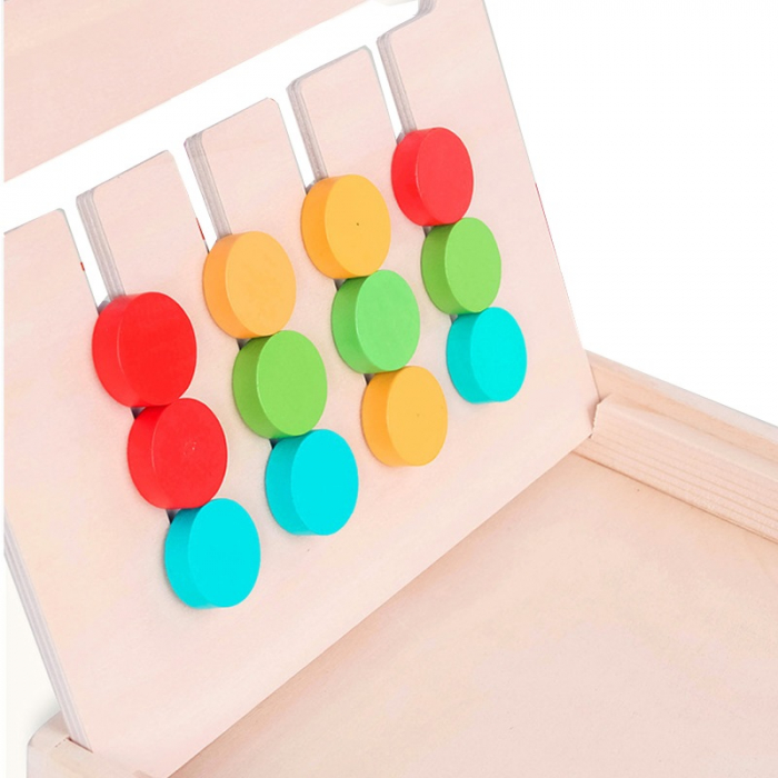 Joc Montessori - Potriveste formele culorile , joc de asociere si labirint +3 ani , multicolor [6]