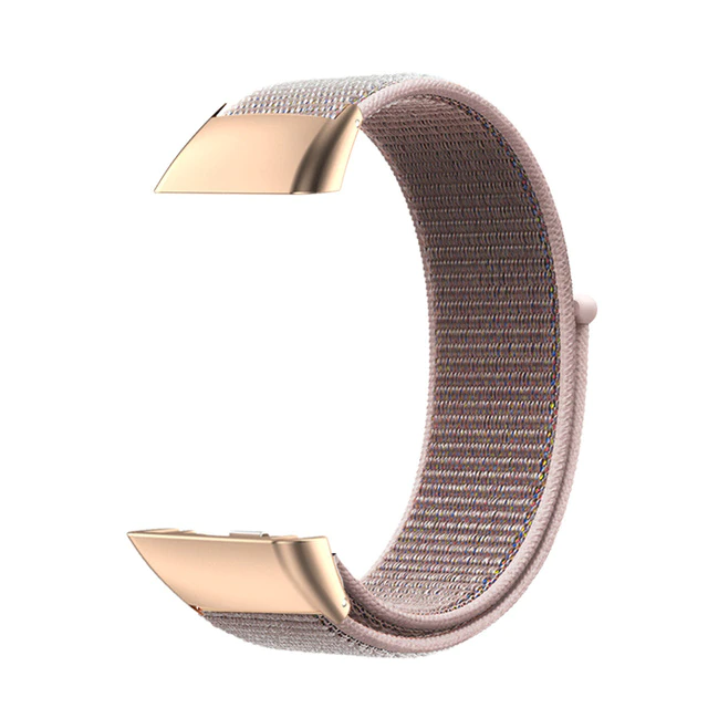Curea din material textil cu arici compatibila Huawei Band 6/ Honour Band 6 Smartwatch, Quick Release, Roz [1]
