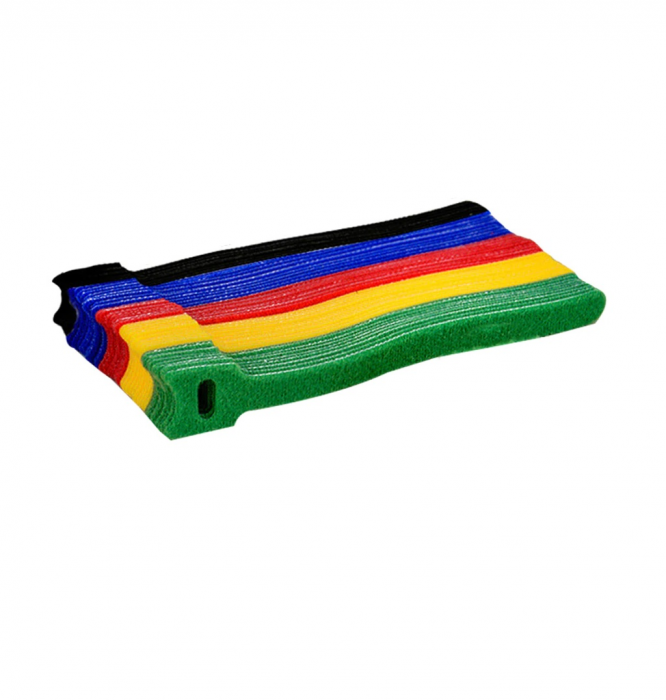Set 50 banda cu arici Velcro 15cm x 1.2 cm , benzi cu arici multicolore [8]