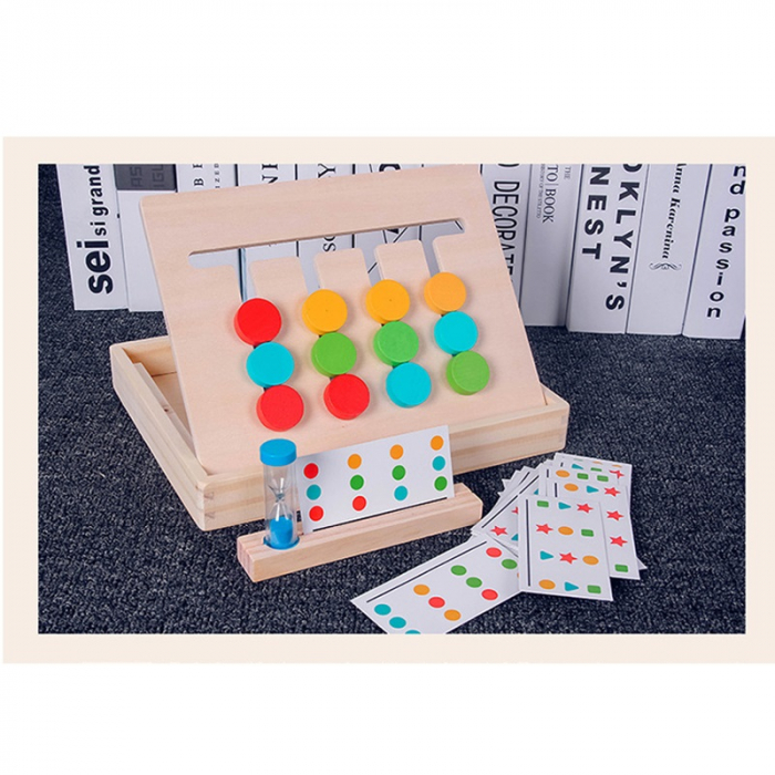Joc Montessori - Potriveste formele culorile , joc de asociere si labirint +3 ani , multicolor [2]