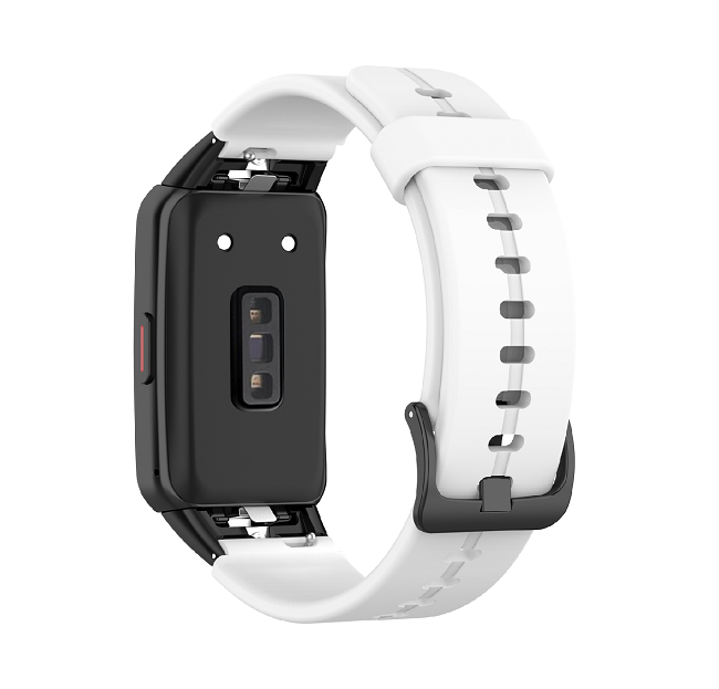 Curea silicon compatibila Huawei Band 6/ Honour Band 6 Smartwatch, Quick Release, Alb [3]
