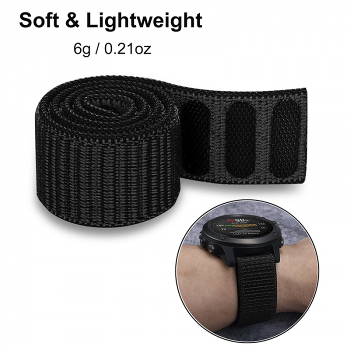 Bratara Quick Release 26mm material textil cu arici pentru smartwatch Garmin Fenix 6X / 6x pro solar/ 5x / 5x Puls / Fenix 3 / 3 HR / 3 sapphire / Fenix 7X/ Fenix 7X PRO/ D2 Bravo / Quaitx3 / Tactix B [6]