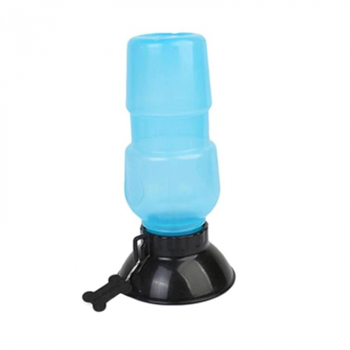 Sticla cu Castron de apa portabil pentru caini pisici, animale de companie, Albastru, 500 ml [6]