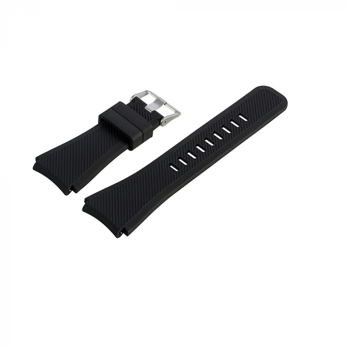 Curea Bratara Quick Release pentru smartwatch Samsung Gear S3 / Frontier , 20 mm , Negru [3]