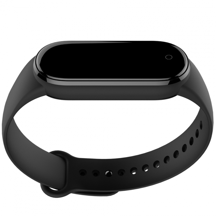 Bratara de schimb din silicon, pentru Xiaomi Mi Band 5 / Mi Band 6, Negru [3]