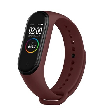 Bratara de schimb din silicon, pentru Xiaomi Mi Band 3 / 4, Red Wine [2]