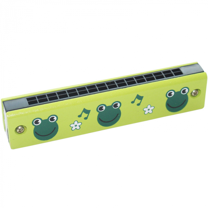 Muzicuta din lemn - Verde cu Broscuta, 3 ani+ [1]