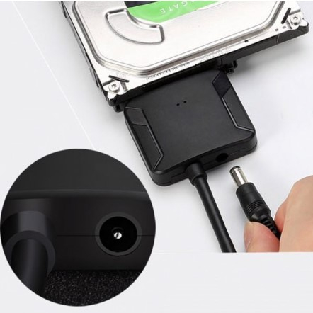 Adaptor USB 3.0 la SATA pentru HDD/SSD extern de 2,5/3.5 inch cu incarcator de de 12V 2A, cablu SATA la USB 3.0, 40cm, Plug and play, Negru [6]