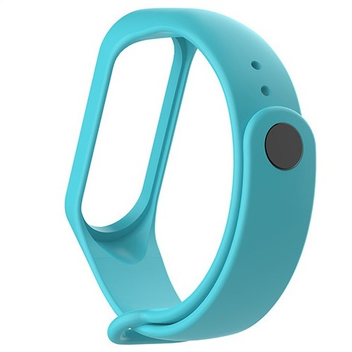 Bratara de schimb din silicon, pentru Xiaomi Mi Band 3 / Mi Band 4, Albastru deschis / Teal Blue [1]