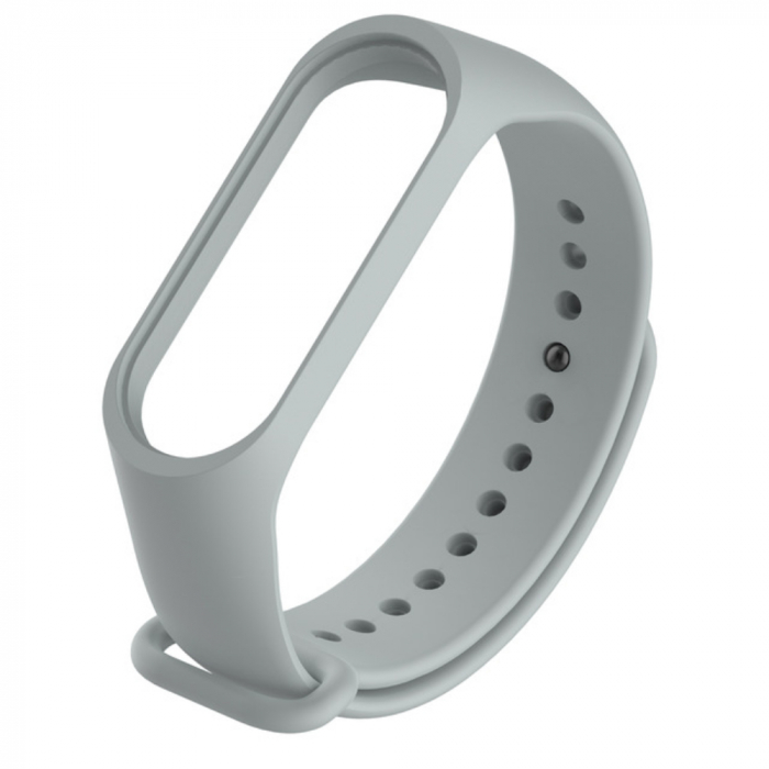 Bratara de schimb din silicon, pentru Xiaomi Mi Band 3 / Mi Band 4, Gri [1]