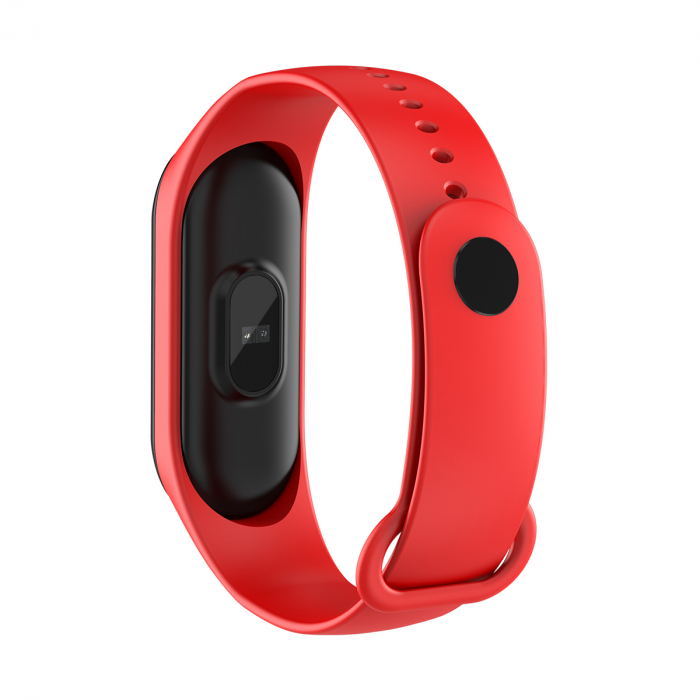 Bratara de schimb din silicon, pentru Xiaomi Mi Band 3 / Mi Band 4, Red / Rosu [3]
