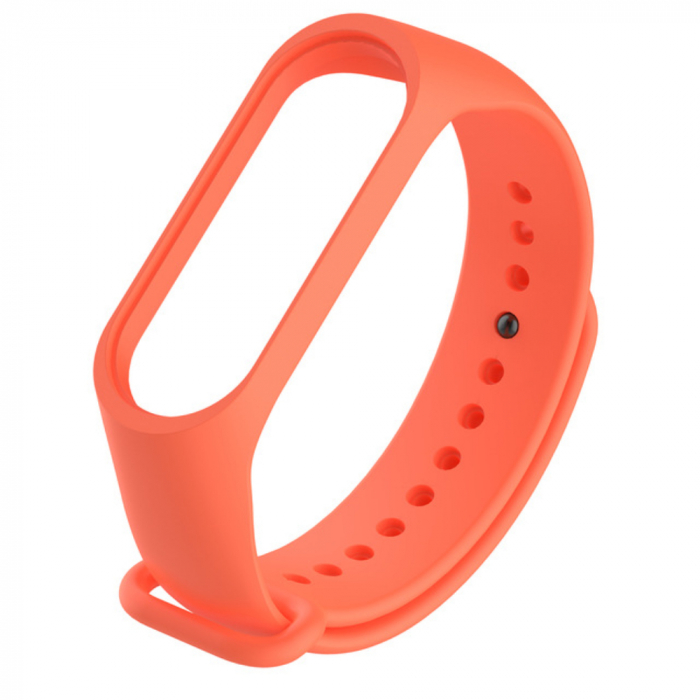 Bratara de schimb din silicon, pentru Xiaomi Mi Band 3 / Mi Band 4, Orange / Portocaliu [1]