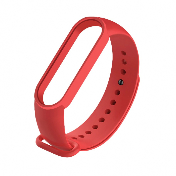 Bratara de schimb din silicon, pentru Xiaomi Mi Band 5 / Mi Band 6, Rosu [1]