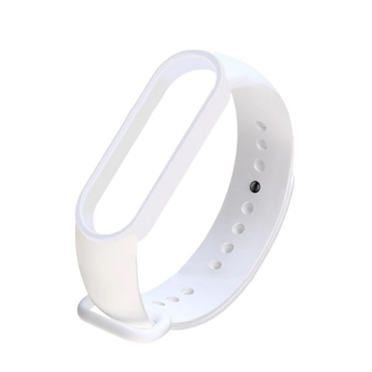 Bratara de schimb din silicon, pentru Xiaomi Mi Band 5 / Mi Band 6, Alb [2]