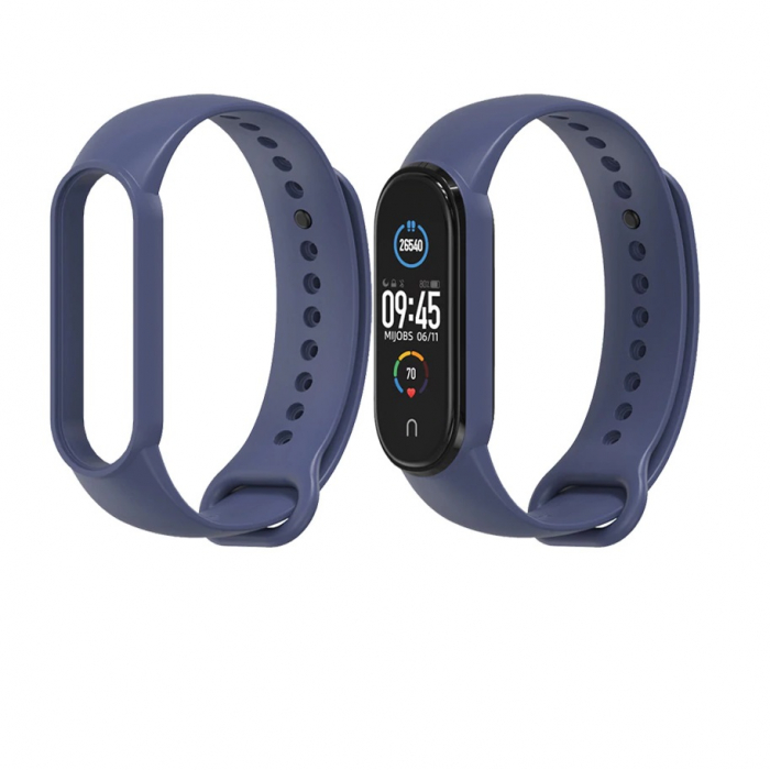 Bratara de schimb din silicon, pentru Xiaomi Mi Band 5 / Mi Band 6, Midnight Blue [2]