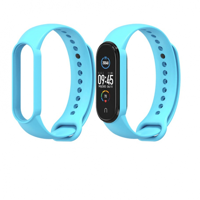Bratara de schimb din silicon, pentru Xiaomi Mi Band 5 / Mi Band 6, Teal Blue [2]