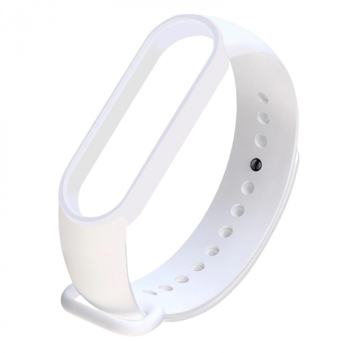 Bratara de schimb din silicon, pentru Xiaomi Mi Band 7, Alb [1]
