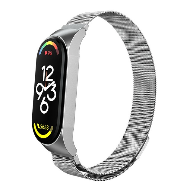 Bratara din otel inoxidabil, compatibil Xiaomi Mi Band 7, Argintiu [1]