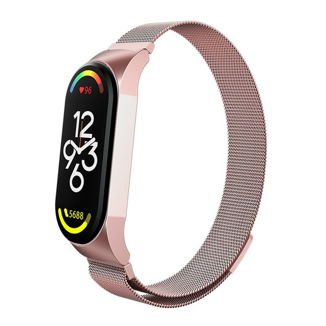 Bratara din otel inoxidabil, compatibil Xiaomi Mi Band 7, Roz [1]