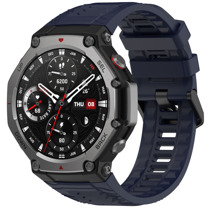 Bratara din silicon compatibil Amazfit T-REX 3 - Midnightblue, PHN Mag [4]