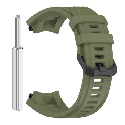 Bratara din silicon compatibil Amazfit T-REX 3 - Verde Army, PHN Mag [2]