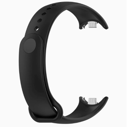Bratara din silicon cu PIN de Metal, compatibil Xiaomi Mi Band 8/9, PHN Mag, Negru [1]