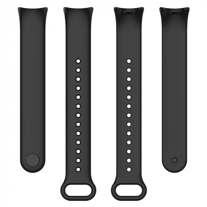Bratara din silicon cu PIN de Metal, compatibil Xiaomi Mi Band 8/9, PHN Mag, Negru [4]
