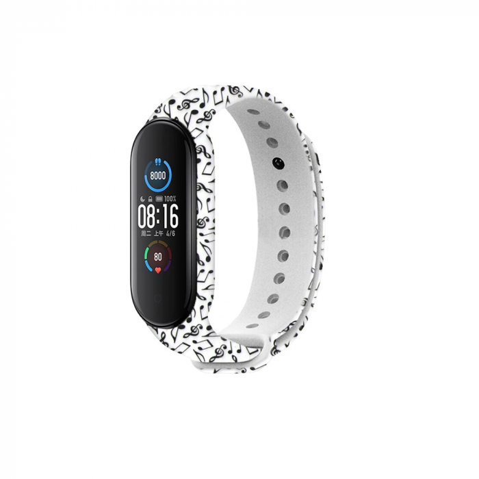 Bratara din silicon, pentru Xiaomi Mi Band 5, 6 - Cheia Sol. [1]