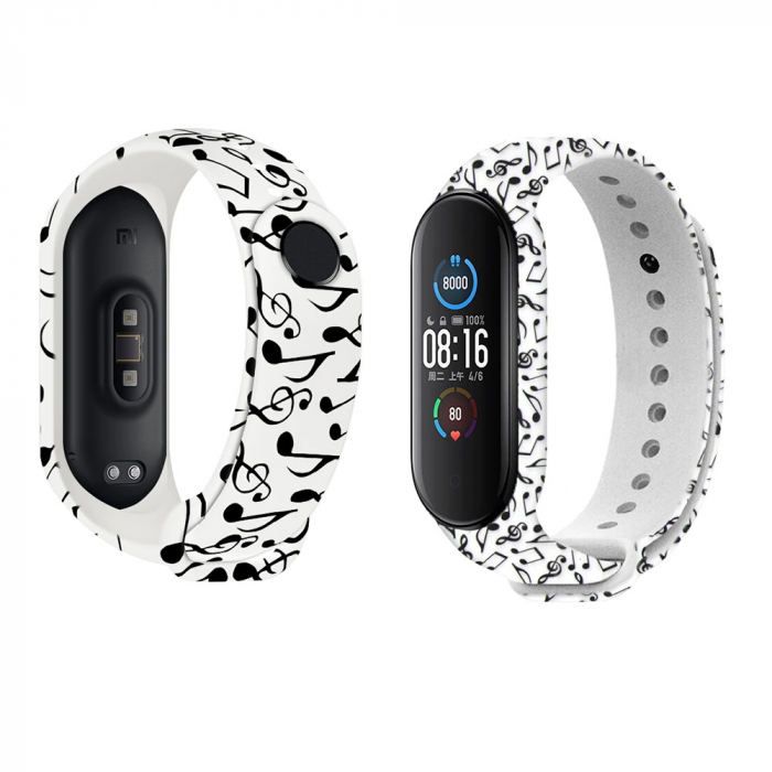 Bratara din silicon, pentru Xiaomi Mi Band 5, 6 - Cheia Sol. [3]
