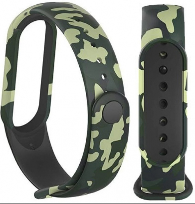 Bratara din silicon, pentru Xiaomi Mi Band 7 Mi band 6 Mi band 5, Army [2]