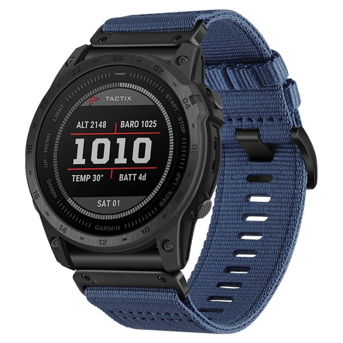 Bratara Quick Release 22mm din material textil pentru smartwatch 1:1 Garmin Fenix 5, Fenix 6, Fenix 7, Fenix 6 Pro, Fenix 6 Pro Sapphire Edition, Forerunner 935, Forerunner 945,PHN Mag - Albastru [3]