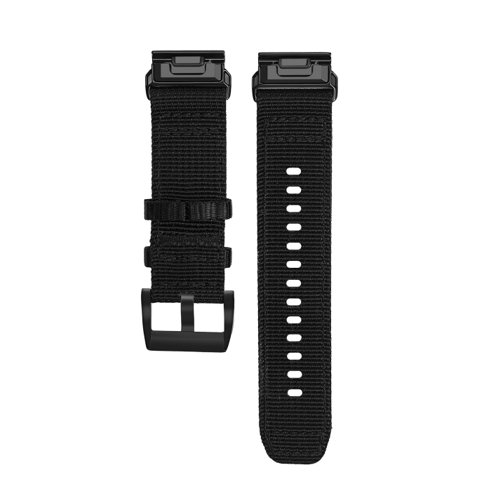 Bratara Quick Release 22mm din material textil pentru smartwatch Garmin Fenix 5, Fenix 6, Fenix 7, Tactix 7, Fenix 6 Pro, Fenix 6 Pro Sapphire Edition, Forerunner 935, Forerunner 945,PHN Mag – Negru [5]