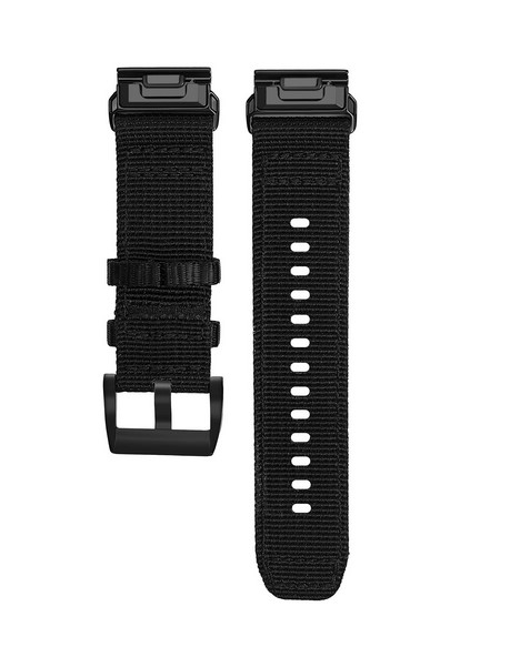Bratara Quick Release 26mm material textil pentru smartwatch Garmin Fenix 6X / 6x pro/ 5x / 5x Puls / Fenix 3 / 3 HR / 3 sapphire / Fenix 7X/ Fenix 7X PRO/ Tactix Bravo / Descent Mk1, Negru [6]