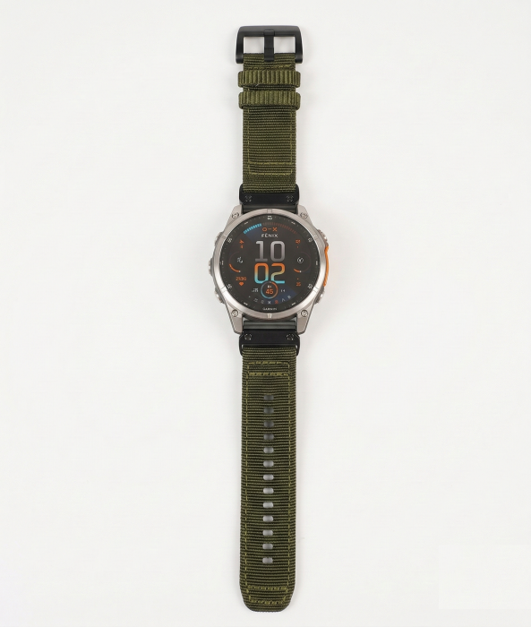 Bratara Quick Release 26mm material textil pentru smartwatch Garmin Fenix 6X / 6x pro/ 5x / 5x Puls / Fenix 3 / 3 HR / 3 sapphire / Fenix 7X/ Fenix 7X PRO/ Tactix Bravo / Descent Mk1, Verde [2]