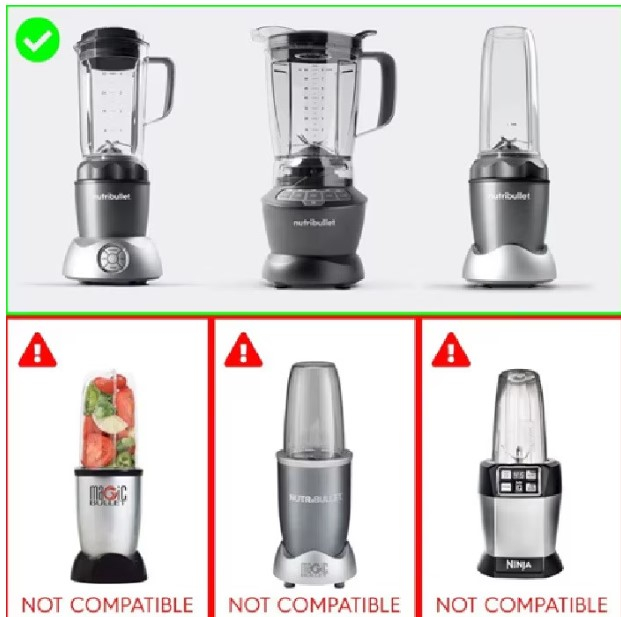 Capac cu 4 cutite in cruce, Nutribullet Combo / Ultra,1500W / 1200W, NBF580B / NBF550DG / NB1206DGCC, Negru [2]