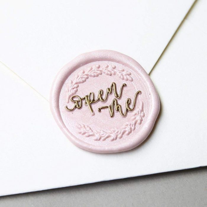Ceara Roz mat pastelat pentru sigilii invitatie nunta botez - 100 buc/pachet [2]