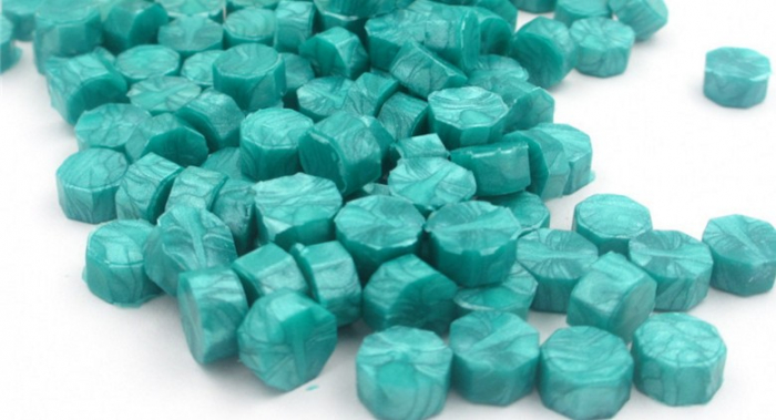 Ceara turquoise sidefat pentru sigiliu invitatie nunta botez - 100 buc/pachet [2]