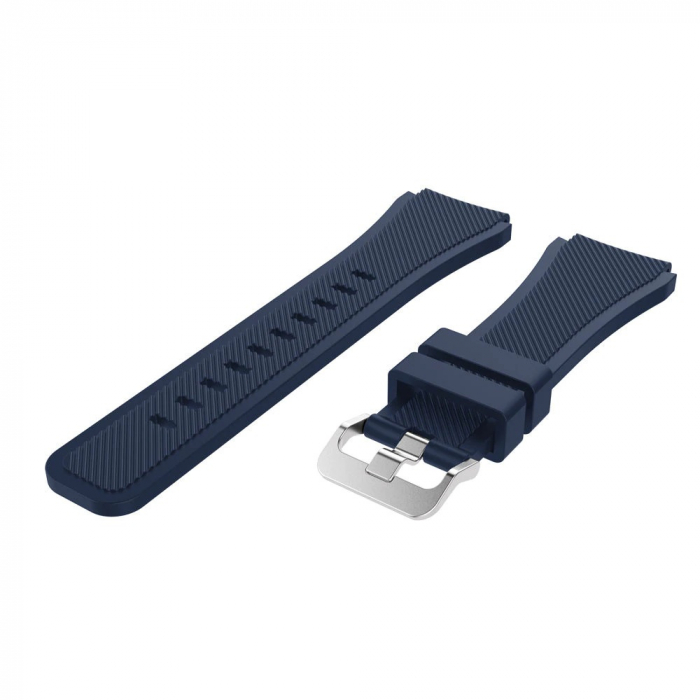 Curea Bratara compatibil smartwatch Samsung Gear S3 / Frontier, Quick Release, 22 mm, Bleumarin [2]