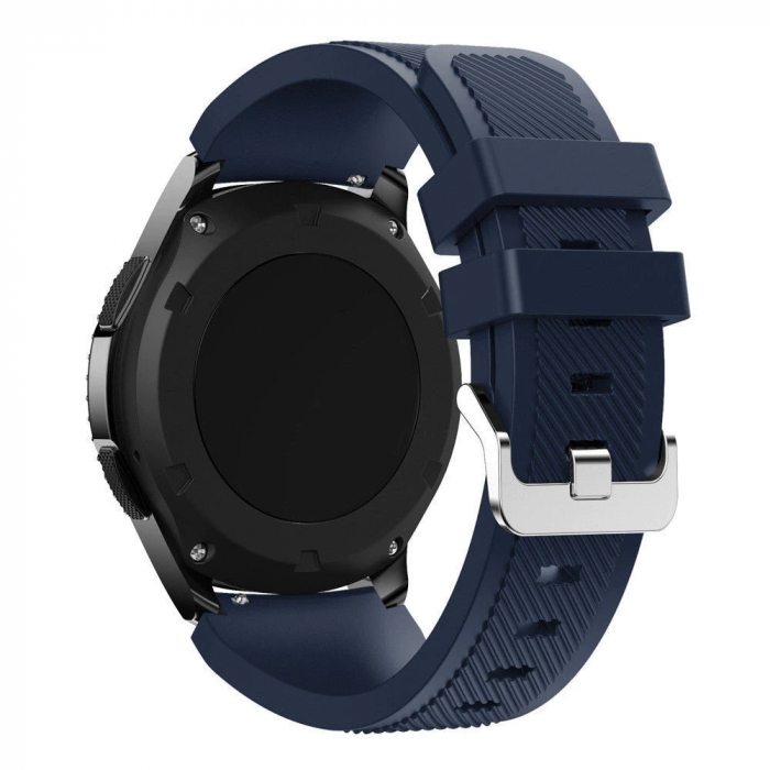 Curea Bratara compatibil smartwatch Samsung Gear S3 / Frontier, Quick Release, 22 mm, Bleumarin [1]