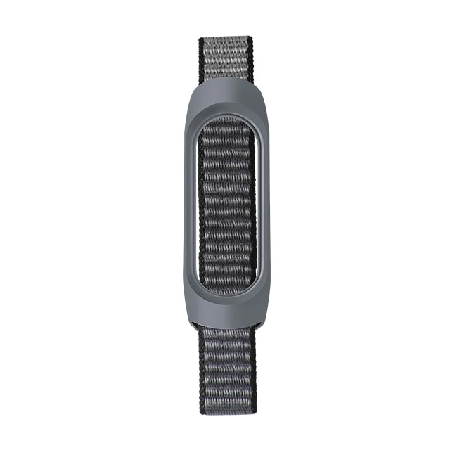 Curea Bratara Fitness compatibil Xiaomi Mi Band 3 / 4 / 5 / 6 din material textil cu arici rezistenta la apa, Gri [3]