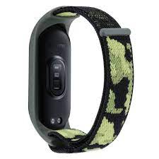 Curea Bratara Fitness compatibil Xiaomi Mi Band 3 / 4 / 5 / 6, PHN Mag, din material textil cu arici rezistenta la apa, Verde Armata [3]
