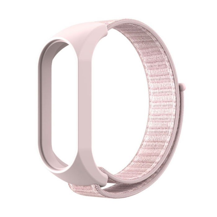 Curea Bratara Fitness compatibil Xiaomi Mi Band 7, PHN Mag, din material textil cu arici rezistenta la apa, Roz [1]