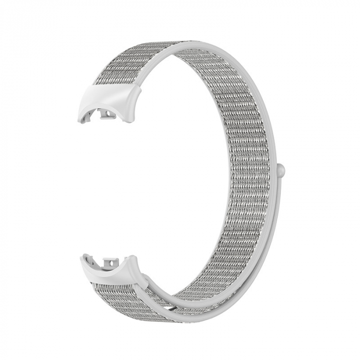 Curea Bratara Fitness compatibil Xiaomi Mi Band 8/9, PHN Mag, din material textil cu arici rezistenta la apa, Alb [1]